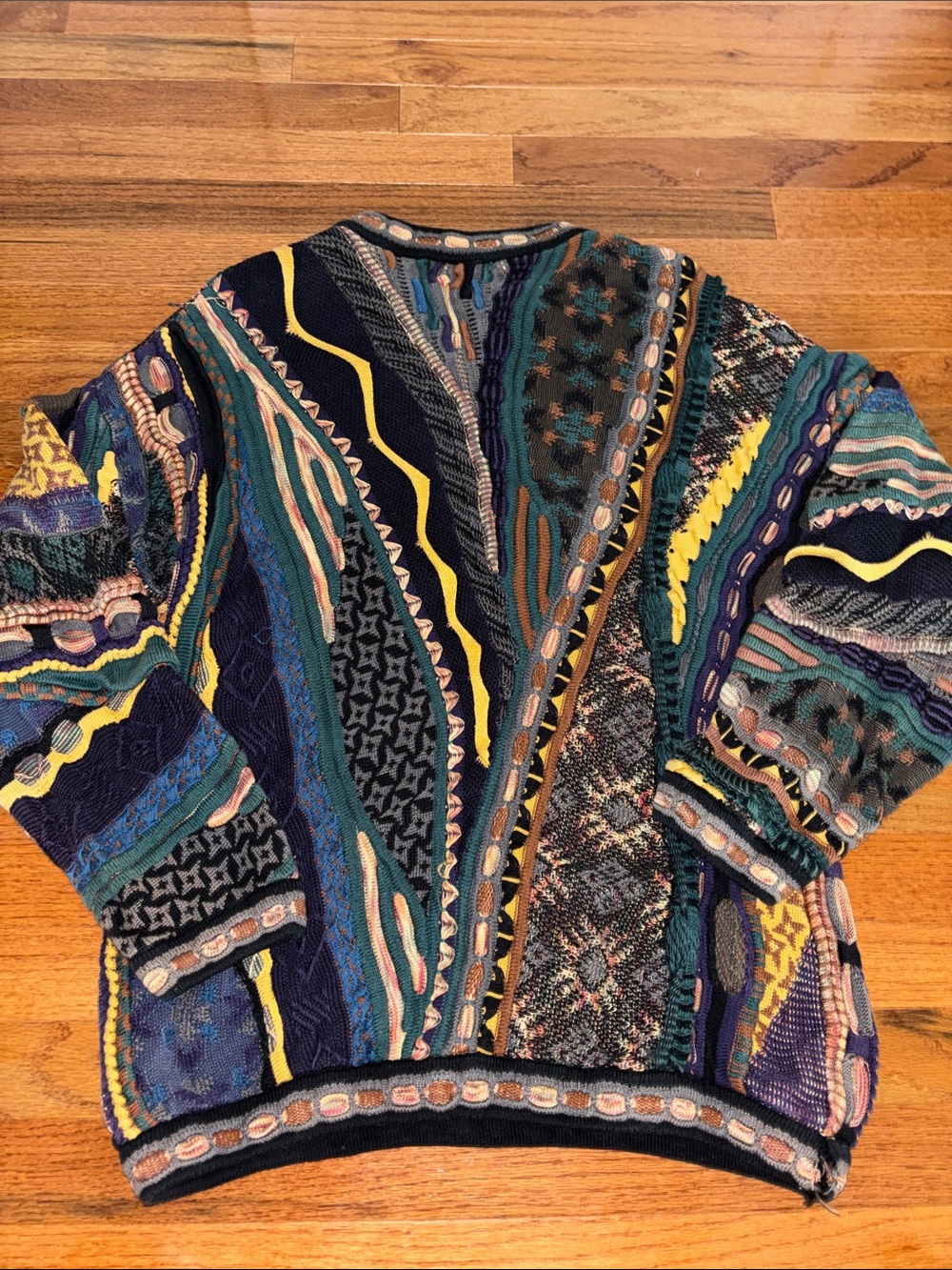 Tundra Vintage 80s COOGI 3D Style Sweater Multicolor Men’s Size XL - Picture 4 of 5